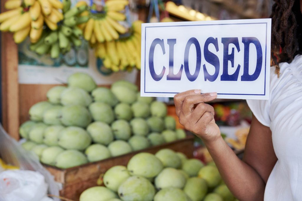 Closing grocery store